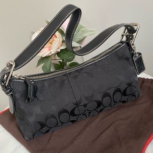 Coach Signature C Small Black Shoulder Bag